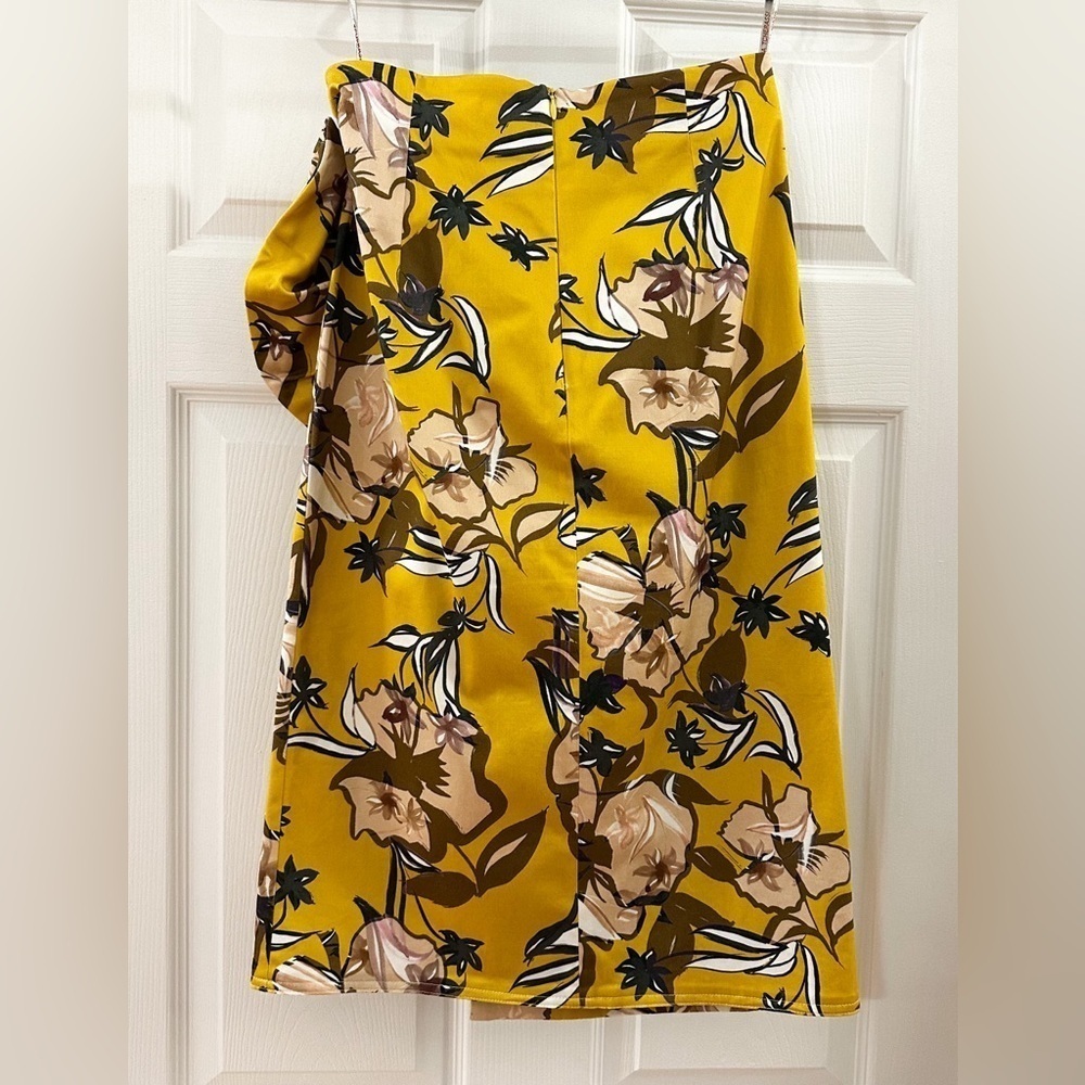 Silvia Tcherassi Guzmania Skirt Botanical Yellow Floral Ruffle sz Small - Picture 4 of 6